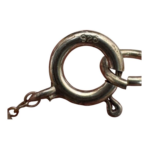 Sterling Silver Delicate Pearl Cluster Necklace Minimalist Elegant Design 18" - Picture 3 of 8